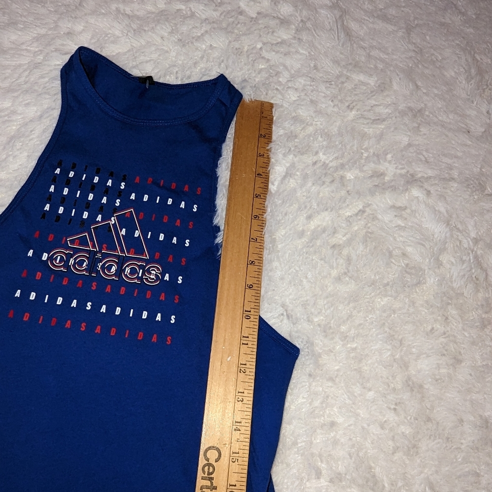 Nwts ADIDAS Women's Amer AAC Tank1 multi sport team royal blue sleeveless top - Picture 10 of 15